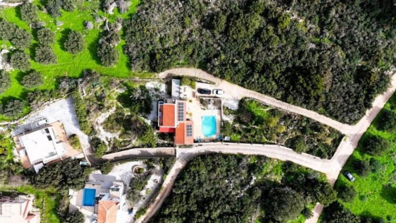 Plaka bei Chania MIT VIDEO - Kreta, Plaka bei Chania – Geräumige Villa mit Pool, Studio und Panoramablick aufs Meer Haus kaufen